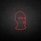 Masked man' neon sign