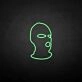 Masked man' neon sign