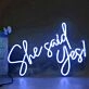 She Said Yes Proposal Neon Sign