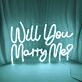 Will You Marry Me? Proposal Style 3 Neon Sign