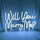 Will You Marry Me? Proposal Style 3 Neon Sign