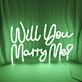 Will You Marry Me? Proposal Style 3 Neon Sign