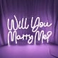 Will You Marry Me? Proposal Style 3 Neon Sign