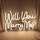 Will You Marry Me? Proposal Style 3 Neon Sign