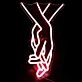 Happiness Hand in Hand Wedding Neon Sign
