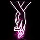 Happiness Hand in Hand Wedding Neon Sign