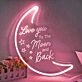 Love You to the Moon and Back Wedding Neon Sign