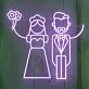 Abstract Couple Wedding Neon Sign
