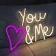Customize You Love Me Heart Wedding Neon Sign