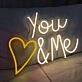 Customize You Love Me Heart Wedding Neon Sign