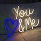 Customize You Love Me Heart Wedding Neon Sign
