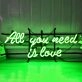 All You Need Is Love Elegant Iron Frame Neon Sign