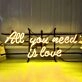 All You Need Is Love Elegant Iron Frame Neon Sign