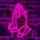 Applauding Hands Vibrant Iron Frame Neon Sign