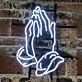 Applauding Hands Vibrant Iron Frame Neon Sign