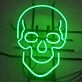Skull Bold Iron Frame Neon Sign