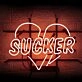 SUCKER Heart-shaped Fun Iron Frame Neon Sign