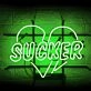 SUCKER Heart-shaped Fun Iron Frame Neon Sign