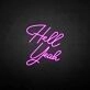 Hello yeah neon sign
