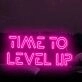 Time to Level Up Gamer Neon Sign