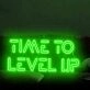 Time to Level Up Gamer Neon Sign