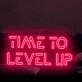 Time to Level Up Gamer Neon Sign