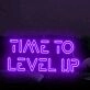 Time to Level Up Gamer Neon Sign
