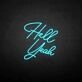 Hello yeah neon sign