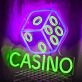 Customize Casino Dice Game Night Neon Sign