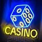 Customize Casino Dice Game Night Neon Sign
