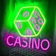 Customize Casino Dice Game Night Neon Sign