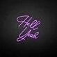 Hello yeah neon sign