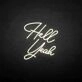 Hello yeah neon sign