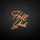 Hello yeah neon sign