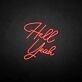 Hello yeah neon sign