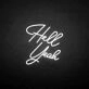 Hello yeah neon sign