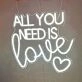 Romantic All You Need is Love Neon Sign