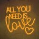Romantic All You Need is Love Neon Sign