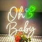 Oh Baby Heart Neon Sign