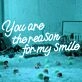 You Are the Reason I Smile Wedding Neon Sign