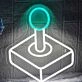 Retro Arcade Joystick Game Neon Sign