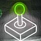 Retro Arcade Joystick Game Neon Sign