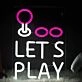 Classic Retro Arcade Joystick Let’s Play Game Neon Sign
