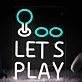 Classic Retro Arcade Joystick Let’s Play Game Neon Sign