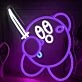 Kirby with a Katana Sword LED Neon Light