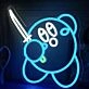 Kirby with a Katana Sword LED Neon Light