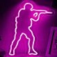 CSGO Military Man Game Neon Sign