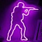 CSGO Military Man Game Neon Sign