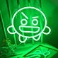 Crazy Round Monster Game Neon Sign