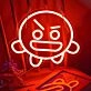 Crazy Round Monster Game Neon Sign